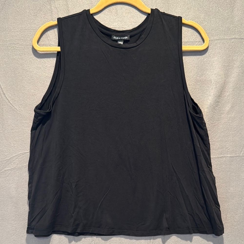 Eileen Fisher Classic Black Sleevless Tee